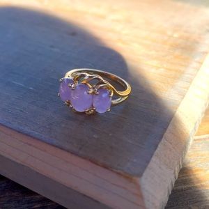 14k Gold & Lavender Jade Ring